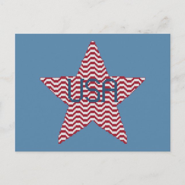 Patriotic Star Postcard Postkarte (Vorderseite)