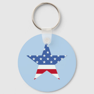 Patriotic Star Schlüsselanhänger