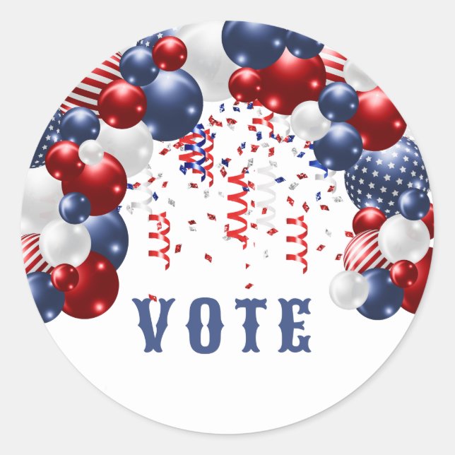 Patriotic Star Spangled Celebration Arch Runder Aufkleber (Vorderseite)