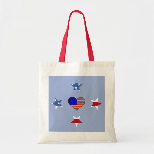 Patriotic Stars Bag Tragetasche (Vorne)