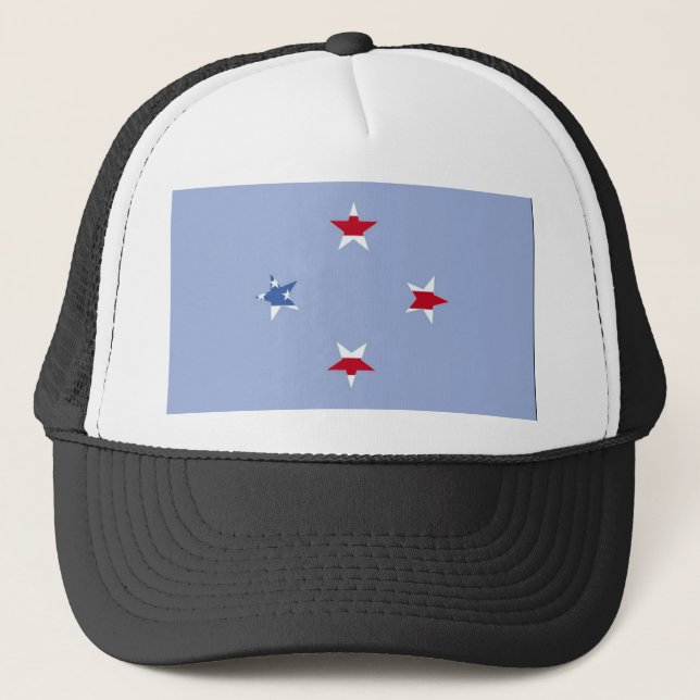 Patriotic Stars Hat Truckerkappe (Vorderseite)