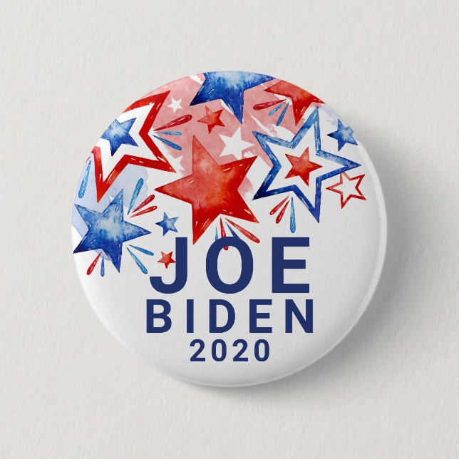 Patriotic Stars Joe Biden 2020 Button (Vorderseite)