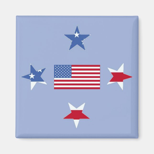 Patriotic Stars Magnet (Vorne)