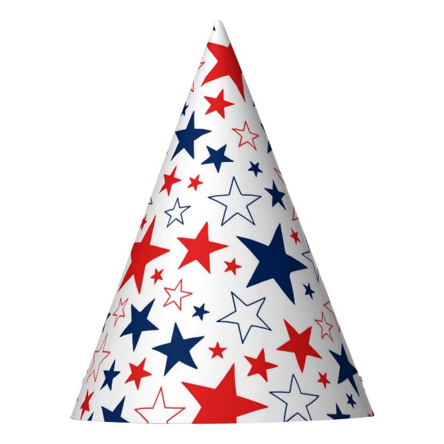 Patriotic Stars Party Hat Partyhütchen (Vorderseite)