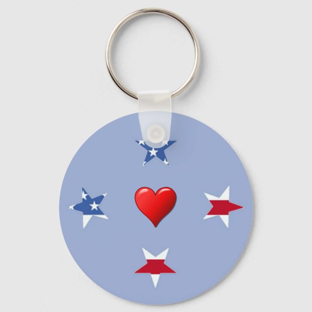 Patriotic Stars Schlüsselanhänger (Vorderseite)