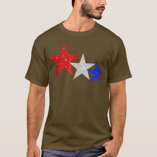 Patriotic Stars Sparkle Red White Blue American 4t T-Shirt