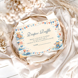 Patriotic Stars & Stripes Diapper Raffle Begleitkarte