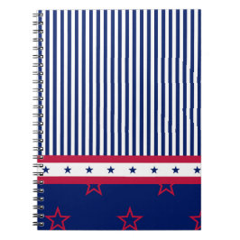 Patriotic stars stripes red white blue USA Freedom Notizblock
