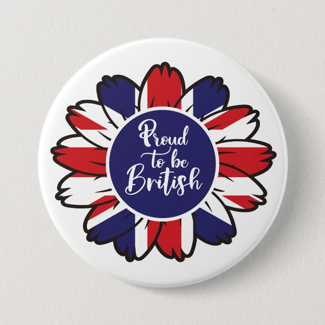 Patriotic Stolz ist britisch Button (Vorderseite)