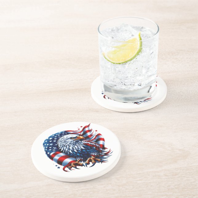 Patriotic Stone Untersetzer (Seite)