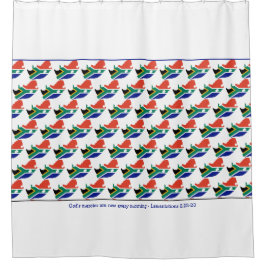 Patriotic SÜDAFRICA Flag Anpassbare Skripte Duschvorhang