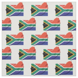 Patriotic SÜDAFRICA FLAG Map Kontur Stoff