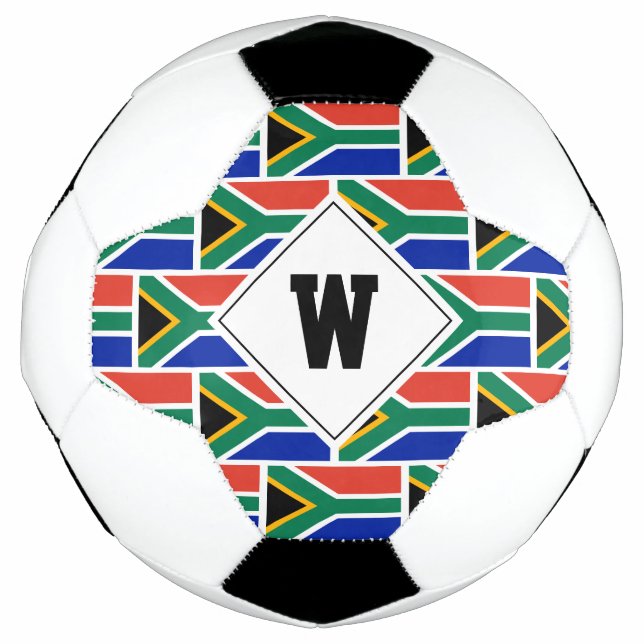 Patriotic SÜDAFRICA FLAG Monogram Soccer Ball (Vorderseite)