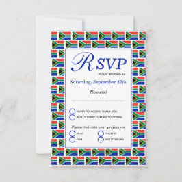 Patriotic SÜDAFRICAN FLAG RSVP Karte