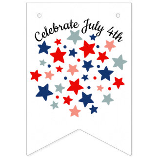 Patriotic Summer July 4th bunting Wimpelkette