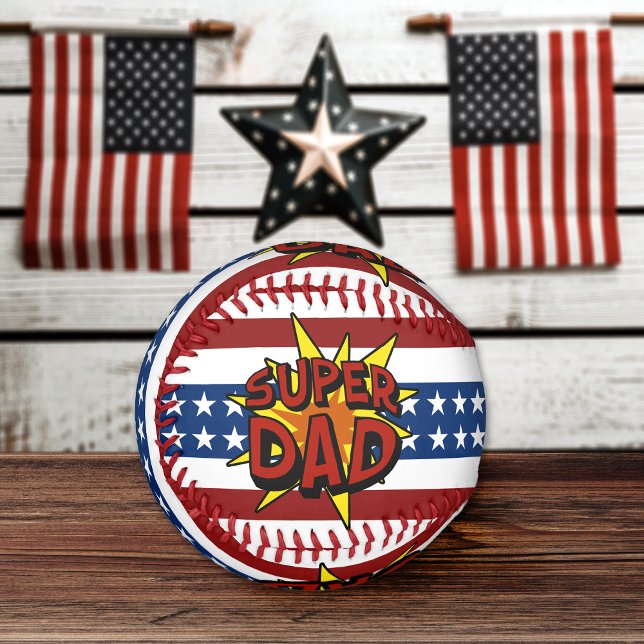 Patriotic Super Vater Baseball (Von Creator hochgeladen)