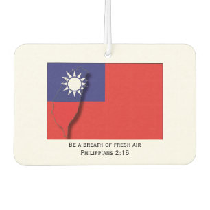 Patriotic TAIWAN FLAG Taiwanesische Karte Kontur Autolufterfrischer