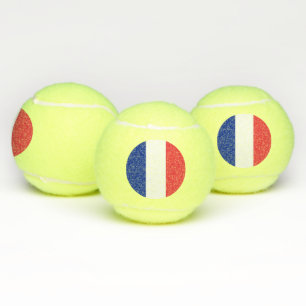 Patriotic Tennis Ball mit der Flagge Frankreichs