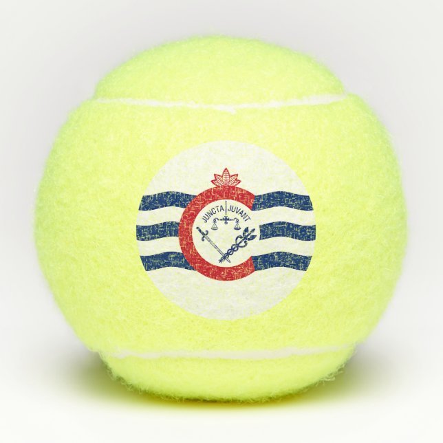 Patriotic Tennis Ball mit Flag Cincinnati, USA (Vorderseite)