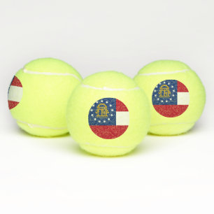 Patriotic Tennis Ball mit Flag Georgia, USA