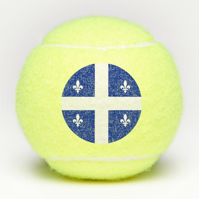 Patriotic Tennis Ball mit Flagge von Quebec, Kanad (Vorderseite)