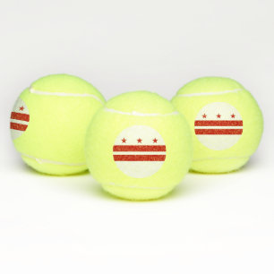 Patriotic Tennis Ball mit Flagge von Washington DC