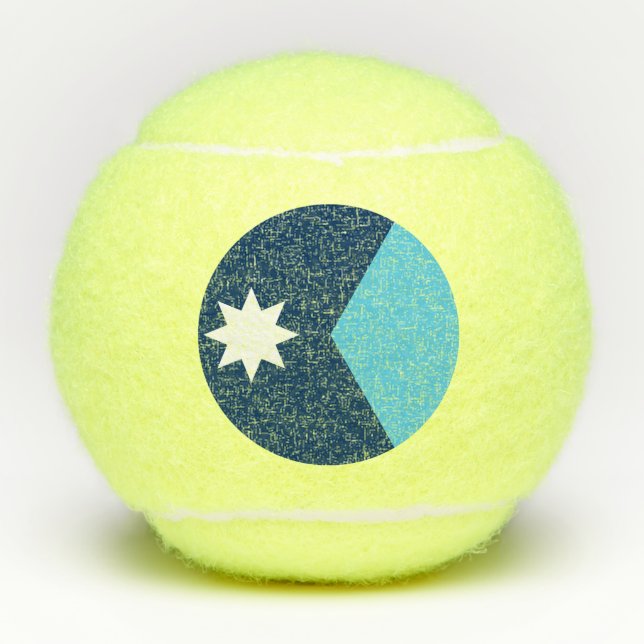 Patriotic Tennis Ball with Flag of Minnesota, USA (Vorderseite)