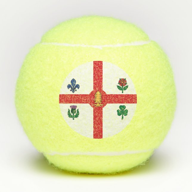 Patriotic Tennis Ball with Flag of Montreal (Vorderseite)