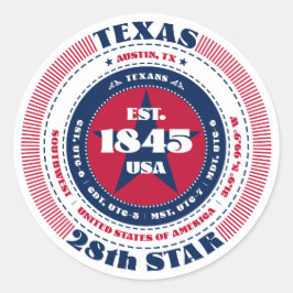 Patriotic Texas Circle Design Aufkleber