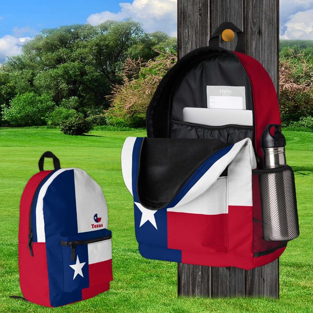 Patriotic Texas Flag Backpack, USA, Texas Bag, Bedruckter Rucksack (Von Creator hochgeladen)