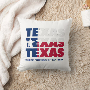 Patriotic TEXAS FLAG Freundschaft Kissen