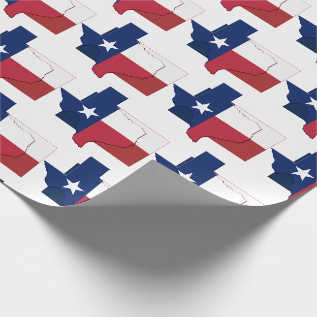 Patriotic TEXAS FLAG MAP Lone Star Staat Geschenkpapier (Ecke)