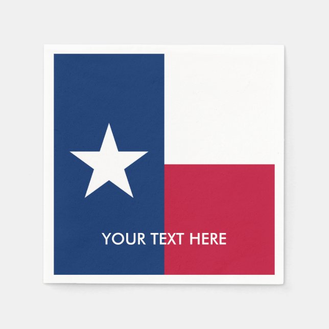Patriotic Texas-Staatsflagge benutzerdefinierte Pa Serviette (Vorderseite)