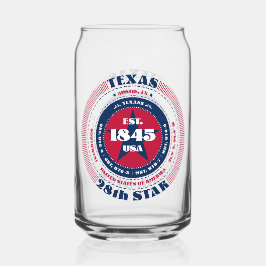 Patriotic Texas Typografy Trinkbehälter Set Dosenglas