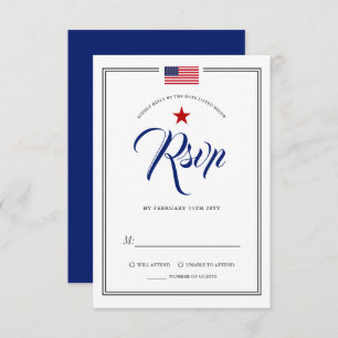 Patriotic Themed Event American Flag UAWG Invitati Einladung