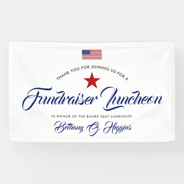 Patriotic Themed Political Fundraiser Banner (Horizontal)