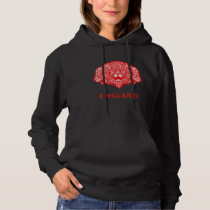 Patriotic Three Headed Lion England Hoodie