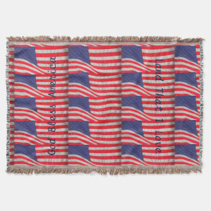Patriotic Throw Blanket, amerikanische Flaggen Decke