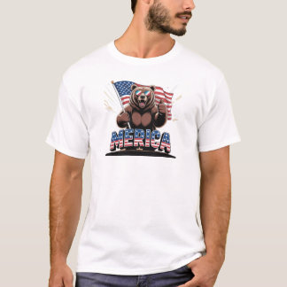 Patriotic Thumbs Up Bären T - Shirt - Spaß America