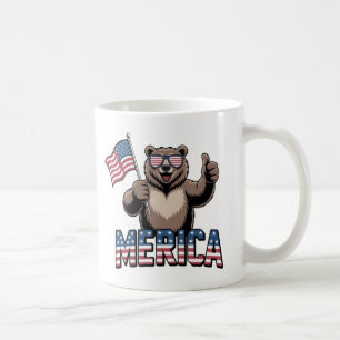 Patriotic Thumbs Up Bären Tasse - Spaß Americana