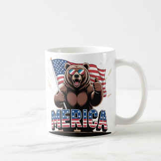 Patriotic Thumbs Up Bären Tasse - Spaß Americana
