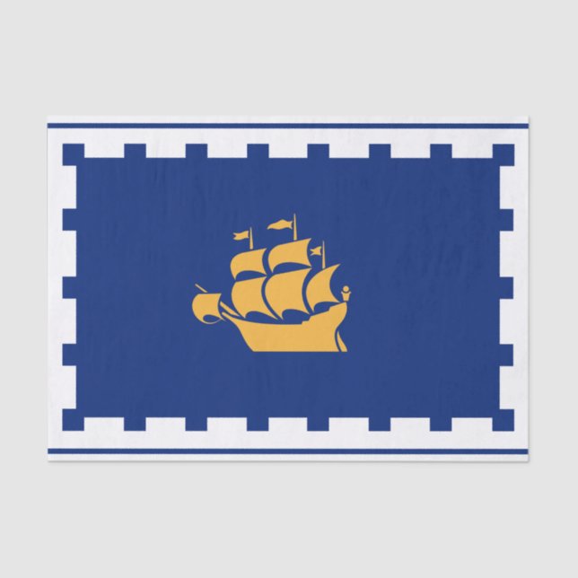 Patriotic tissue paper with flag of Quebec City Seidenpapier (Vorderseite)