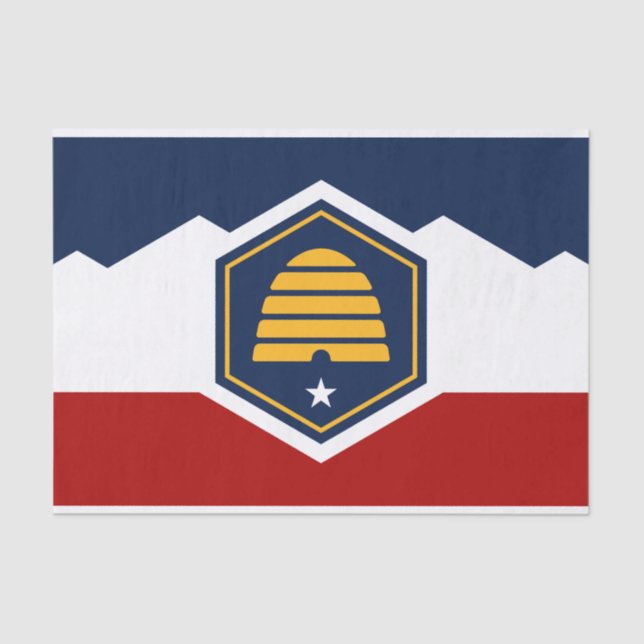 Patriotic tissue paper with flag of Utah, USA Seidenpapier (Vorderseite)