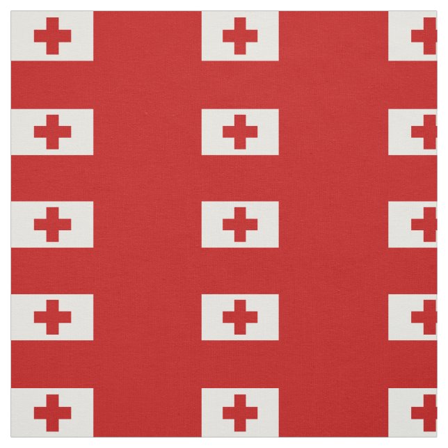 Patriotic Tonga Flag Stoff (Muster)