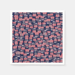 Patriotic Top Hats Serviette