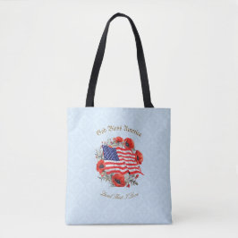 Patriotic Tote Beutel Gott segne Amerika Flagge Po
