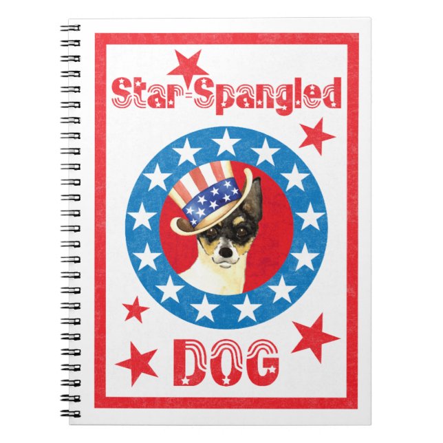 Patriotic Toy Fox Terrier Notizblock (Vorderseite)