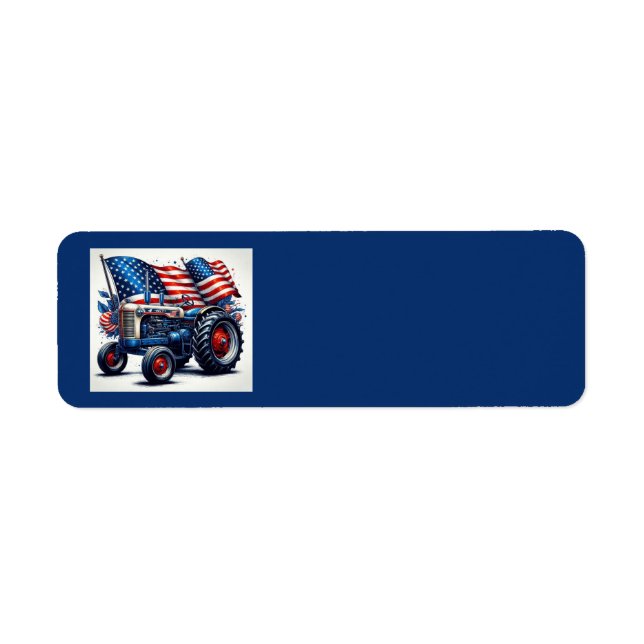 Patriotic Tractor Address Labels (Vorne)