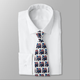 Patriotic Tractor Neck Tie Krawatte