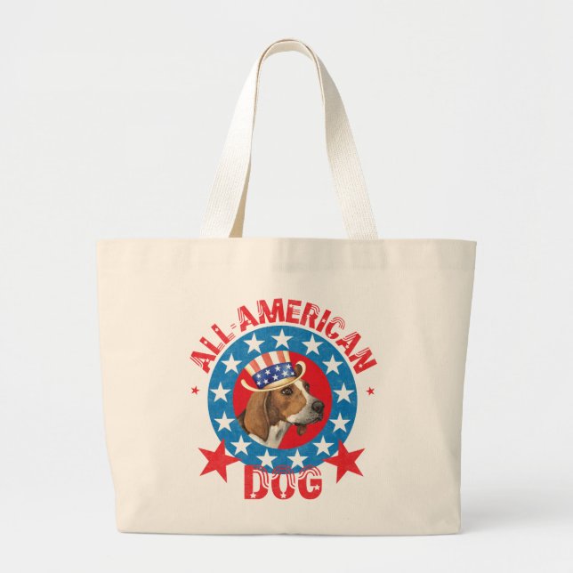 Patriotic Treeing Walker Jumbo Stoffbeutel (Vorne)